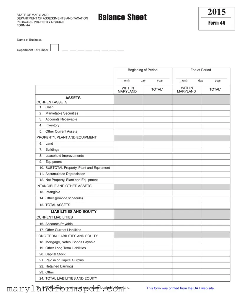 4A Maryland PDF Template