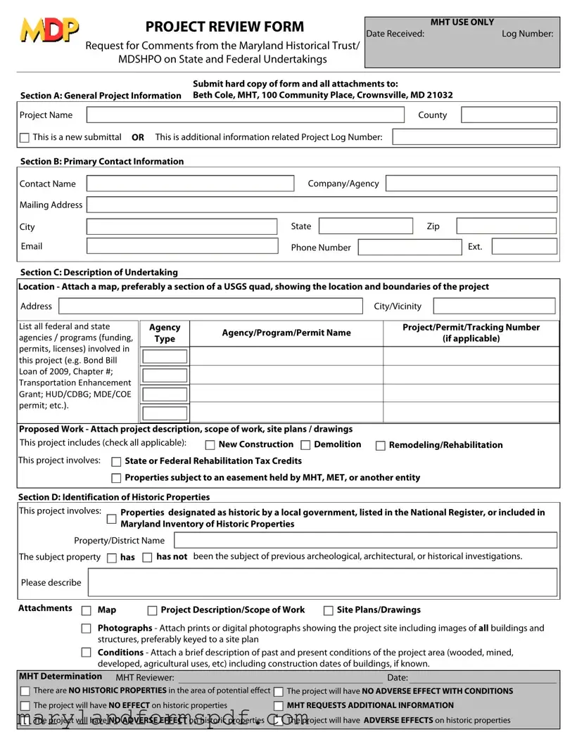 Maryland PDF Template