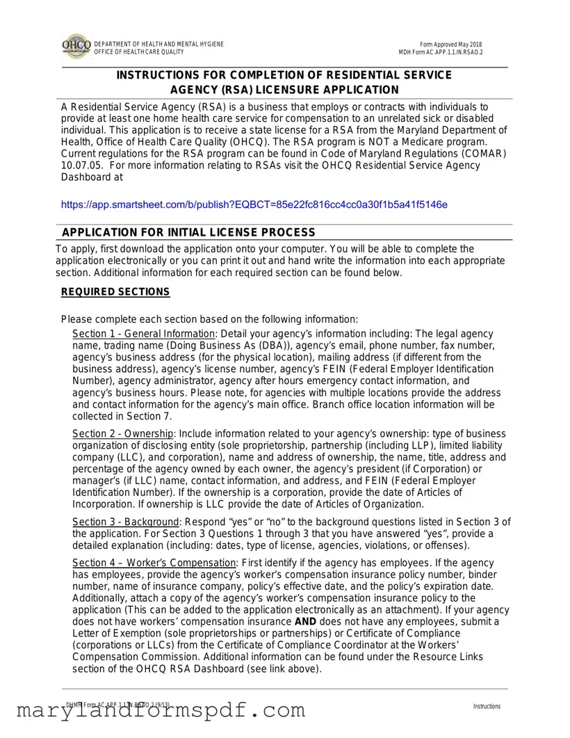 Maryland Rsa PDF Template