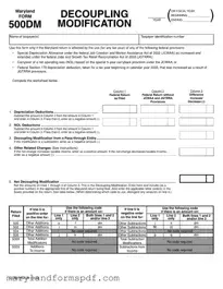 Maryland 500Dm PDF Template