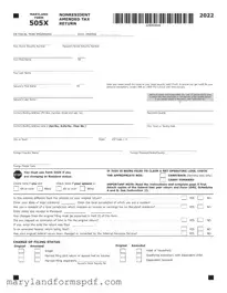 Maryland 505X PDF Template