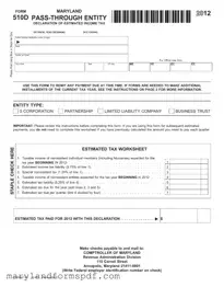 Maryland 510D PDF Template