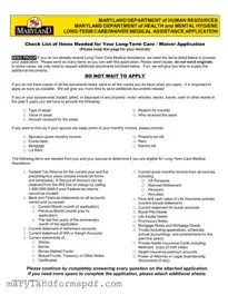 Maryland Dhr PDF Template