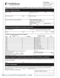 Maryland Employees Vision PDF Template