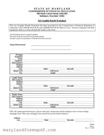 Maryland Ntbw PDF Template