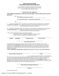 Maryland Score Sheet PDF Template
