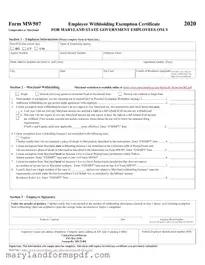 Maryland W4 PDF Template