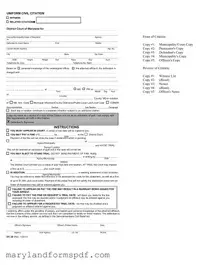 Were Is The Citation Number On A Maryland Civil Citation PDF Template